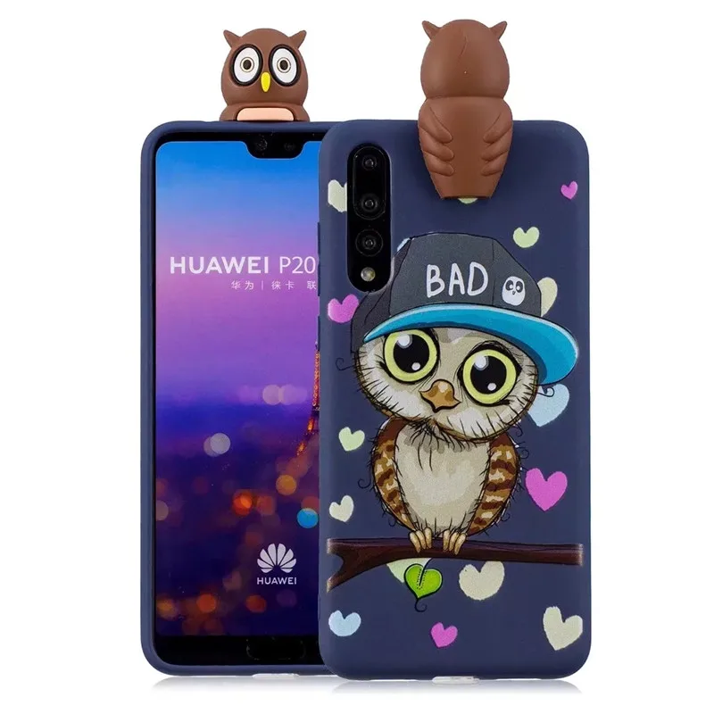 3D Мягкий Силиконовый ТПУ чехол для Samsung Galaxy P20 Lite милые Мультяшные чехлы с