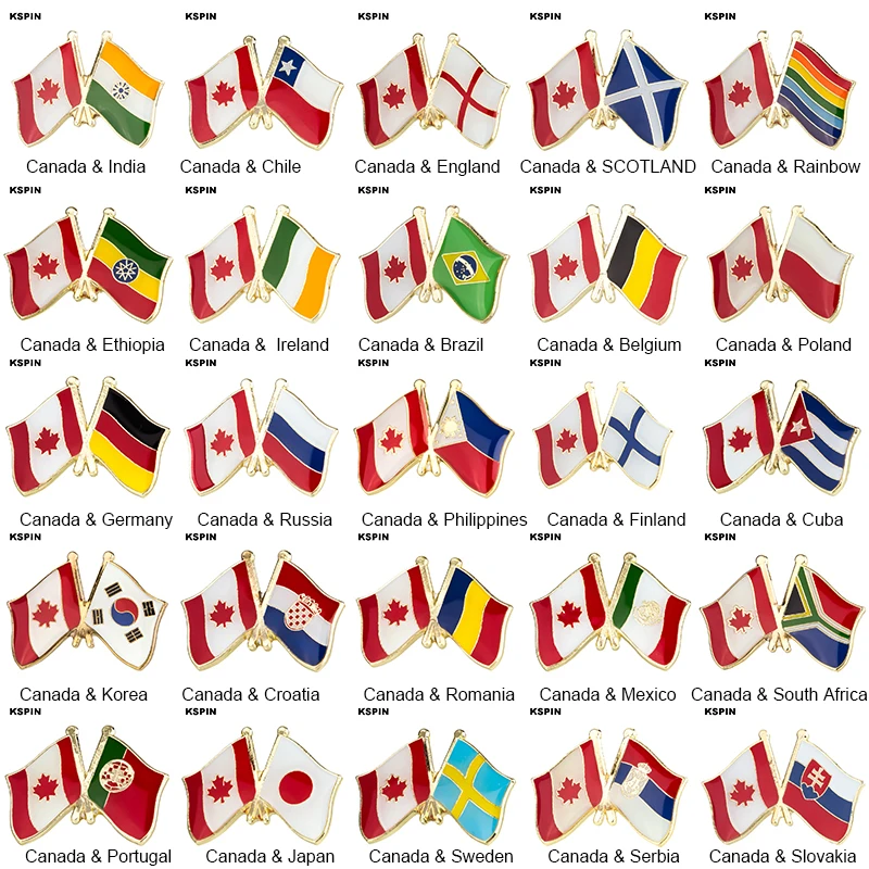 Значок с флагом канадского Креста значок страны брошь в виде флага национальный