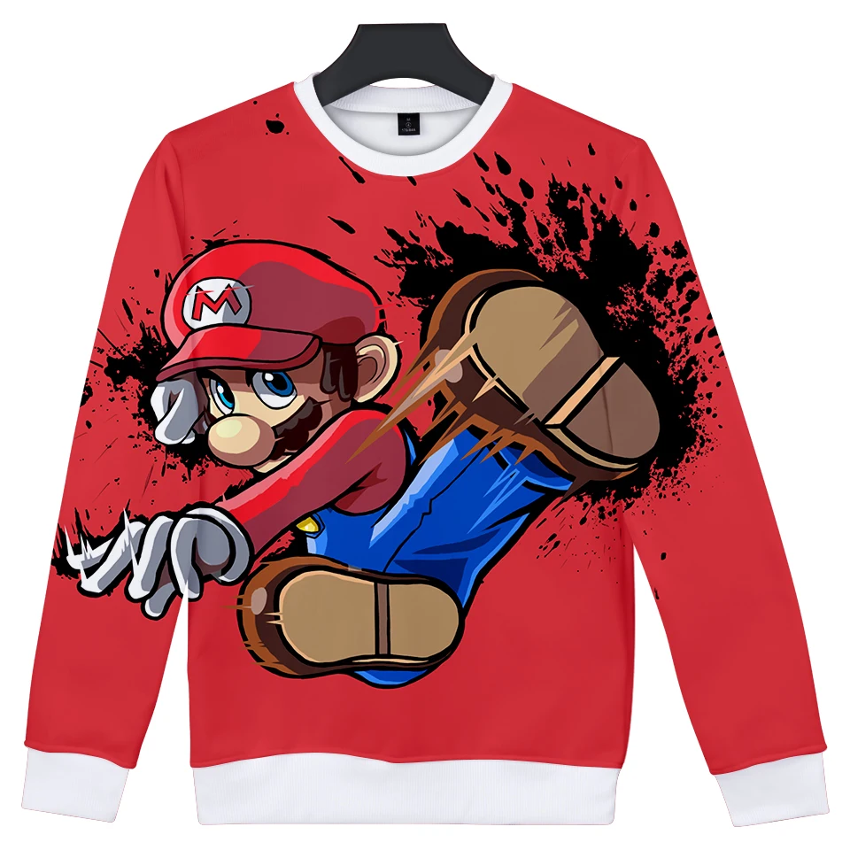 Толстовка унисекс с круглым вырезом и длинными рукавами принтом из мультфильма