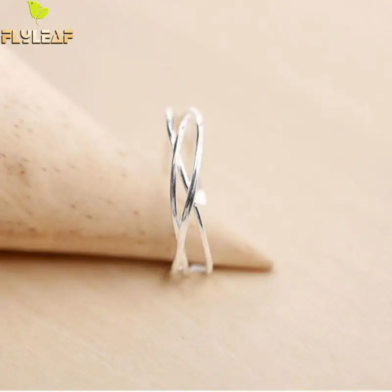 Flyleaf 100% Стерлинговое Серебро 925 пробы открытые кольца в форме обмотки для женщин