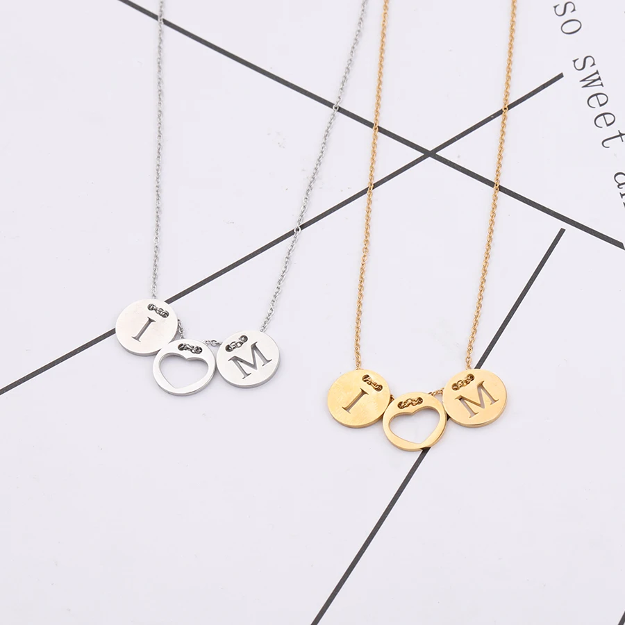 Fnixtar DIY ожерелье Alphabe Love из нержавеющей стали колье с надписью 5 шт./лот|Цепочки| |