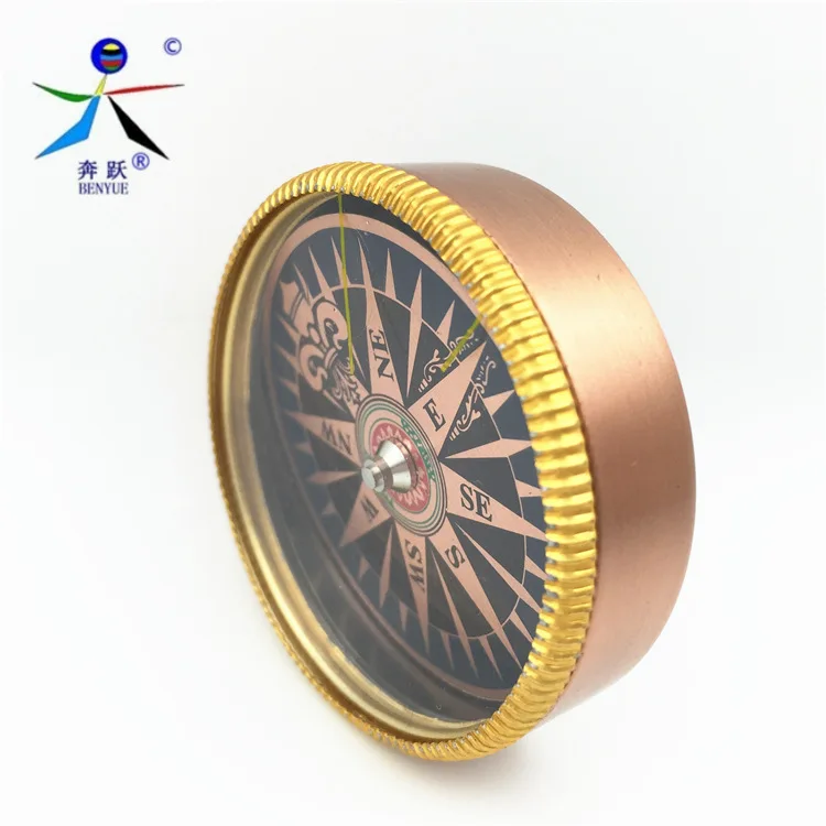 Портативный латунный Карманный Золотой Компас для кемпинга туризма 2018 | Спорт и