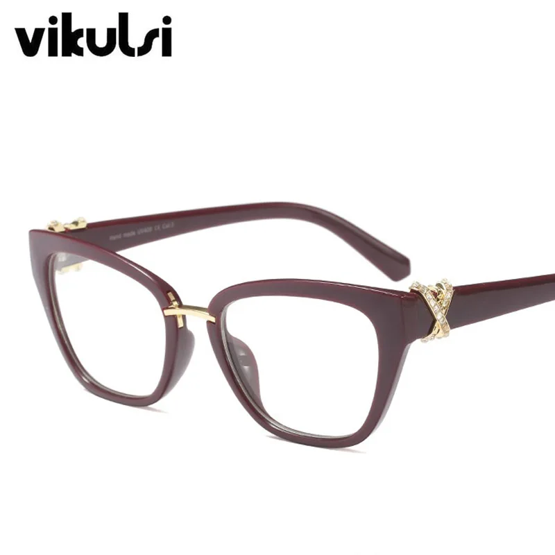 Модные оправы для очков кошачий глаз женские трендовые стильные брендовые