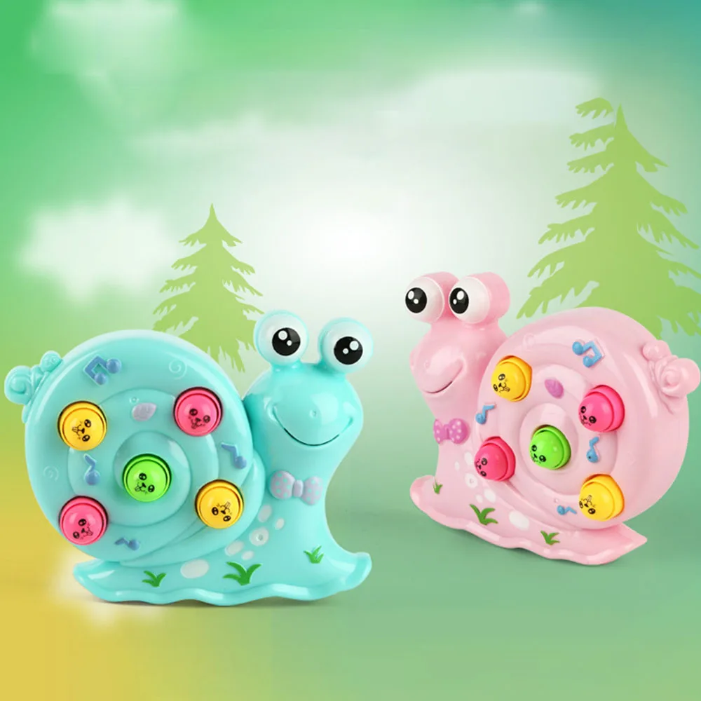 В форме улитки Пластик музыкальные игрушки играют стук хит хомяк детей детские