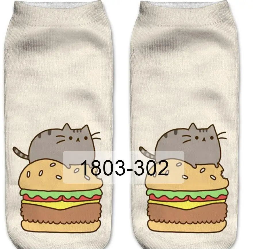 Носки женские короткие с рисунком животных 10 пар/упаковка|Носки-следки| |