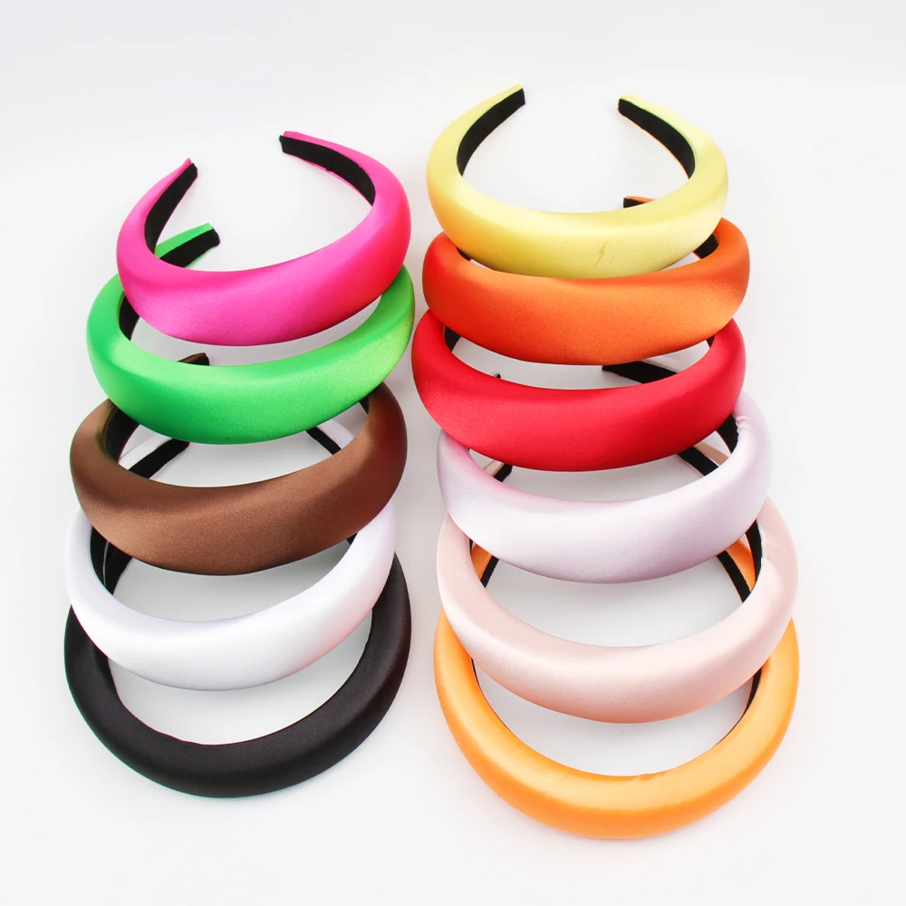 Аксессуары для волос CN сатиновая Мягкая повязка на голову женщин однотонная