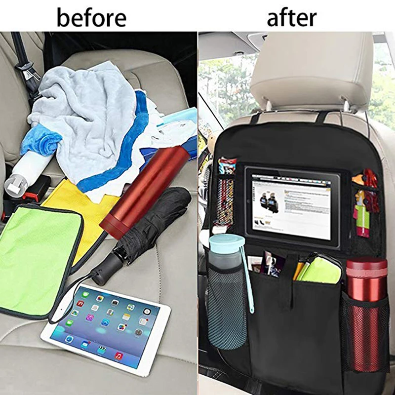 2 Pack Car Backseat Organizer for Kids (A+B) Kick Mats Back Seat Protector with Multi Pocket Storage Bag Holder Vehicles LB002 | Автомобили