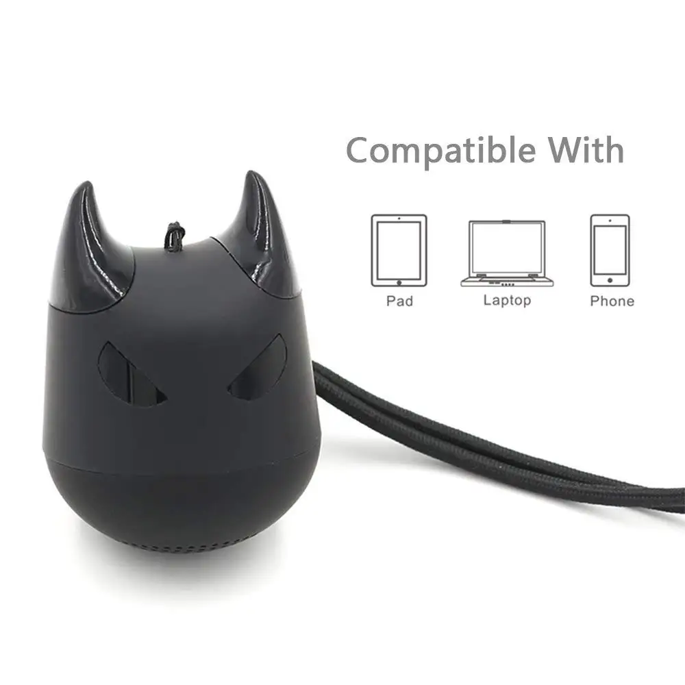 Sago Маленький Дьявол Форма Мини беспроводной динамик Bluetooth Мощный 3 Вт Музыкальная