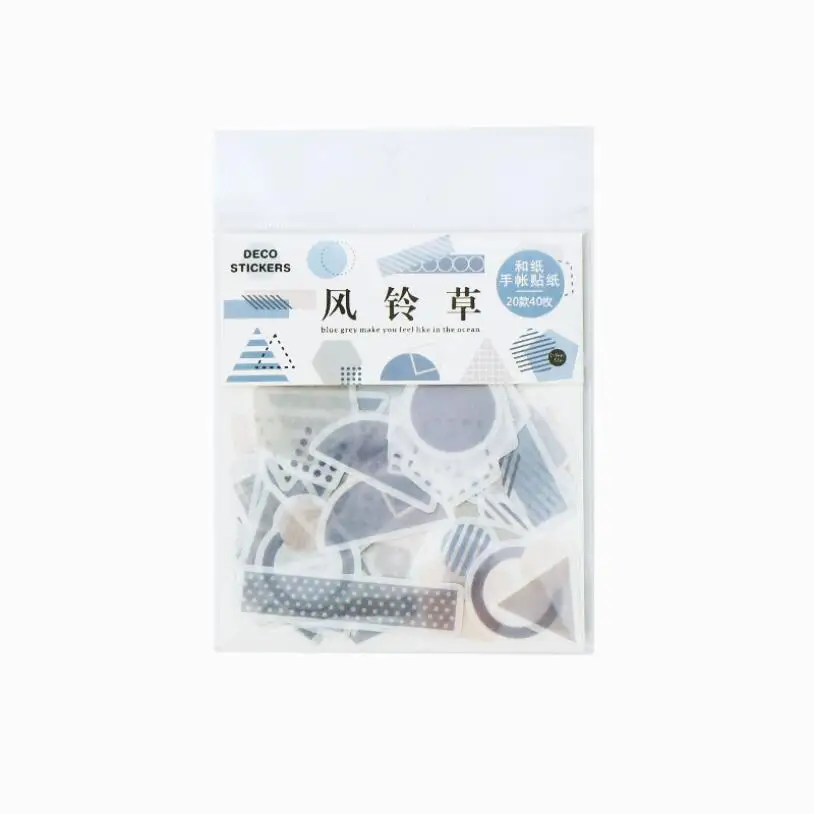 40 шт./пакет фантастические творческие в виде геометрических фигур Стикеры цвет