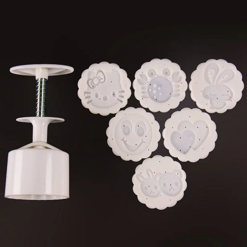 75 г Мультяшные животные сердце Луна форма для торта Ручной пресс пластиковый