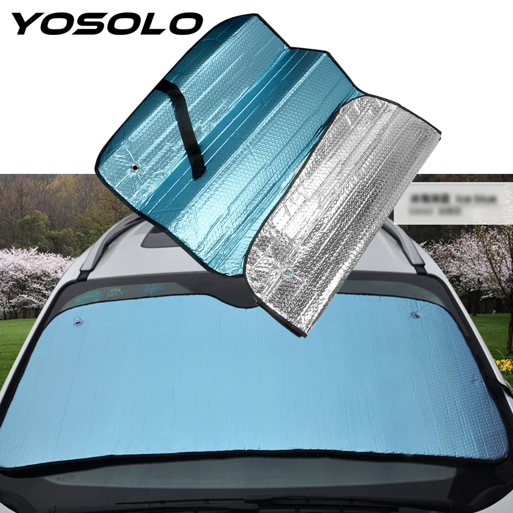 YOSOLO 145*70 см Светоотражающие солнечный экран для лобового стекла защита от УФ