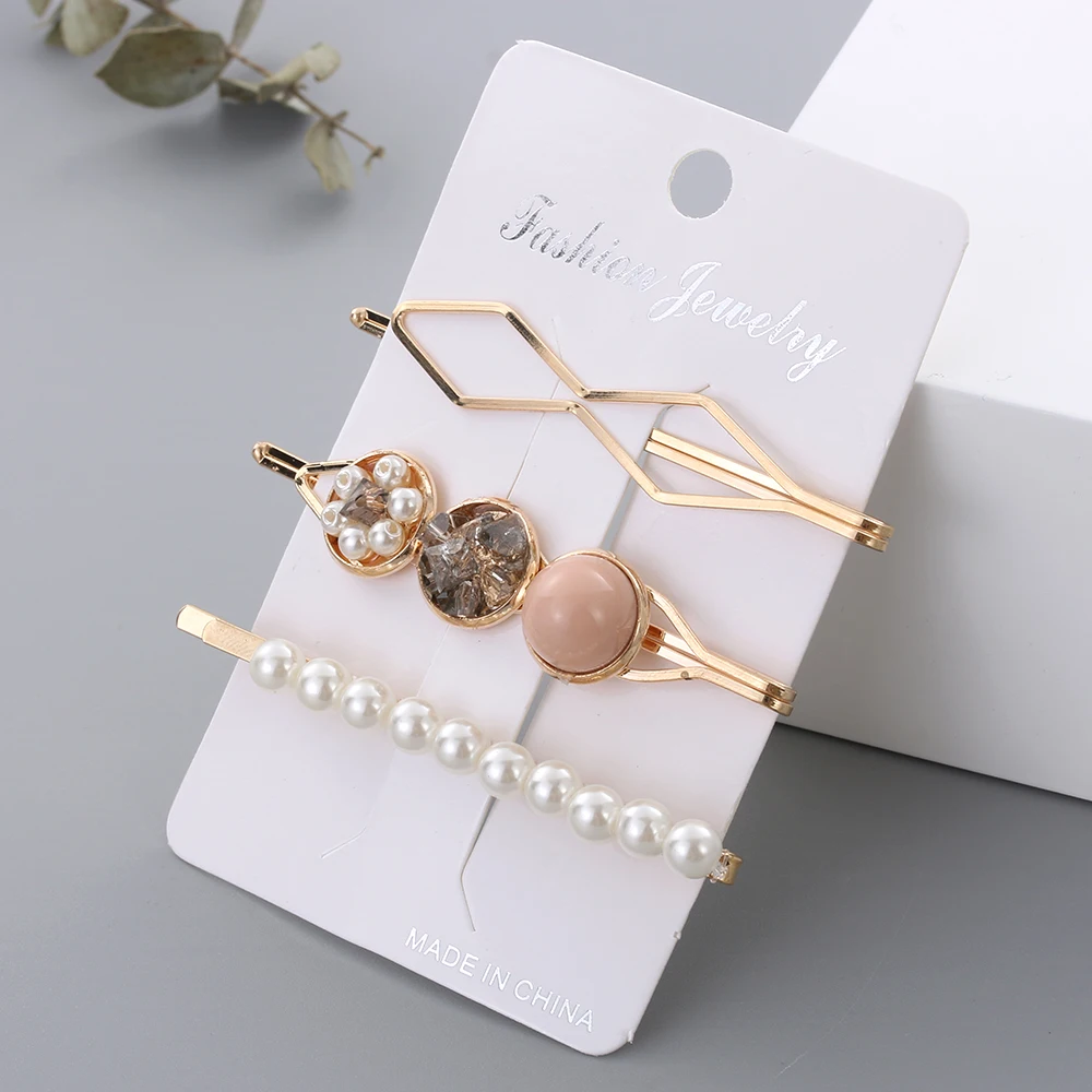 1 компл. Стразы заколки для волос модные элегантные жемчужные Заколки женщин