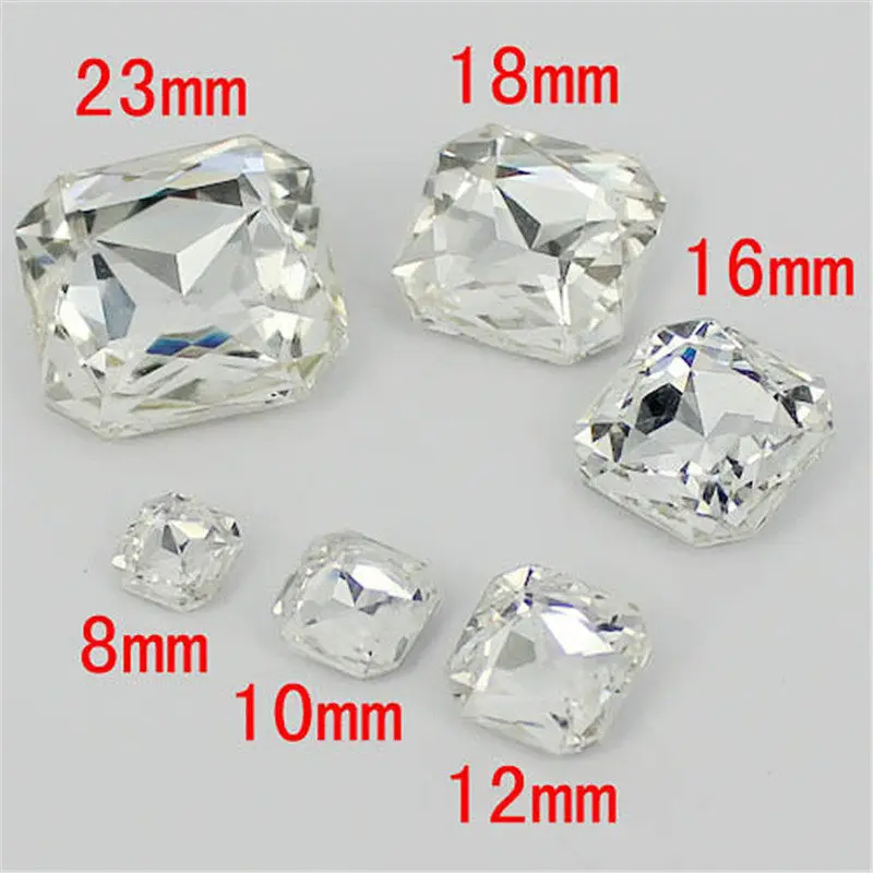 Все размеры белый кристалл 8 23 мм квадратный восьмиугольник Необычные камни