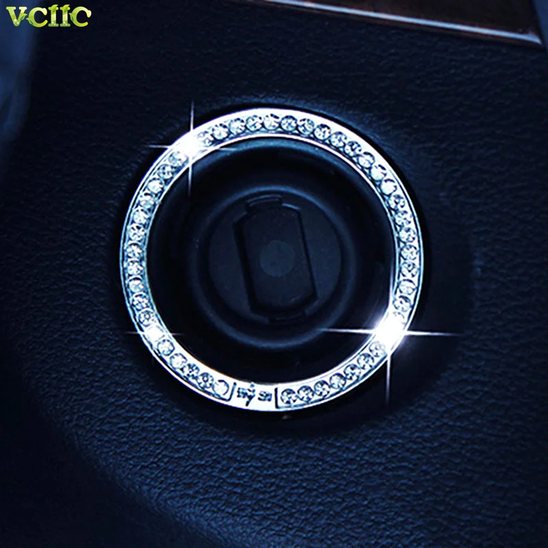 Кристальный автомобильный двигатель старт Стоп ключ зажигания кольцо для Mercedes