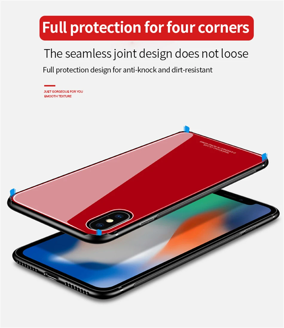 Essager класса люкс Стекло чехол для iPhone X 8 7 Plus мобильный телефон оболочки закаленное Стекло задняя крышка для iPhone 8 Plus, 7 Plus, iPhone X 10 Coque Fundas Capinha