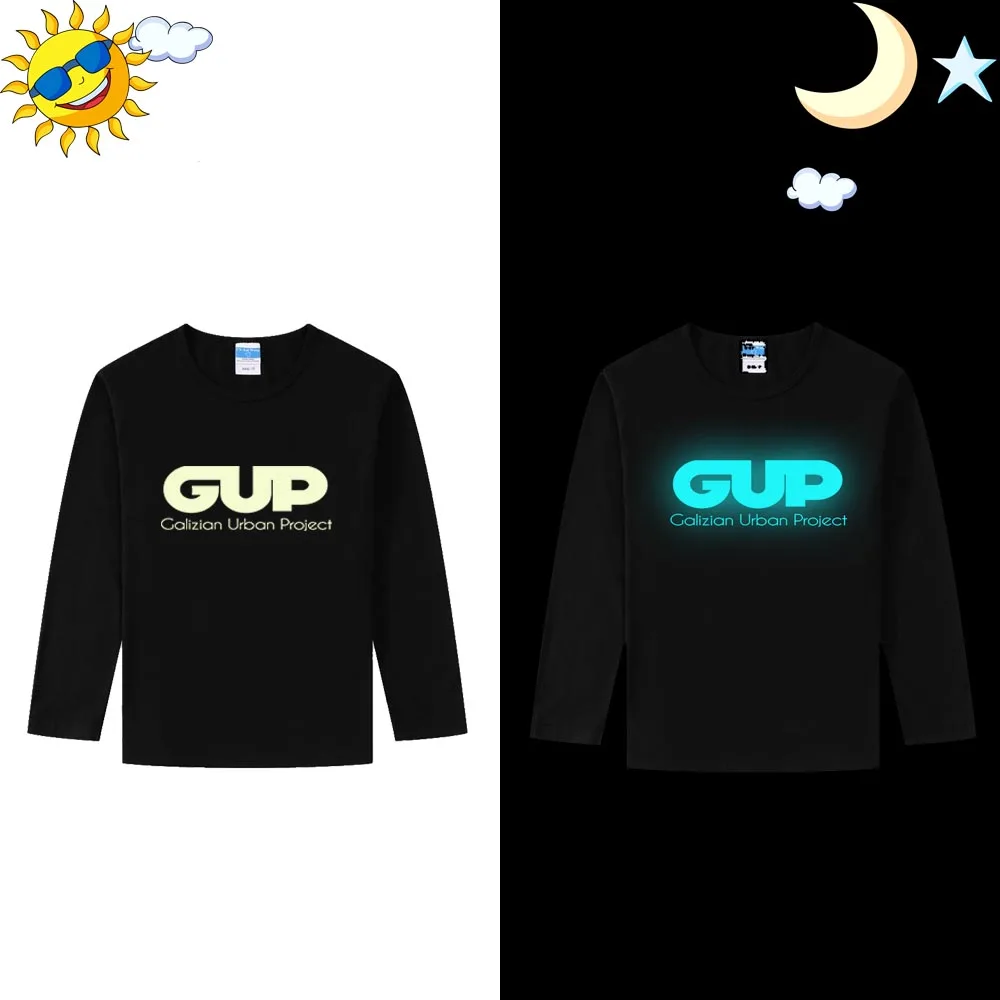 LYTLM Parkour Kids GUP Galizian Urban Project/детская футболка одежда для маленьких девочек и мальчиков с короткими рукавами светящиеся рубашки в стиле хип-хоп для девочек