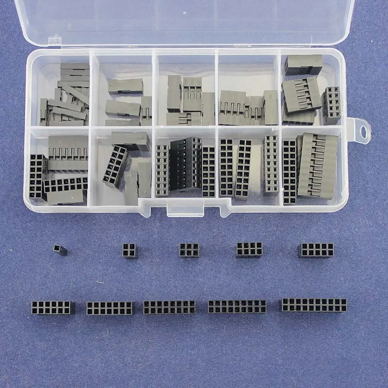 Двухрядный Dupont комплект 1 P/2*2/2*3/2*4/2*5/2*6/2*7/2*8/2*9/2* 10Pin корпус пластиковый корпус клемма Перемычка провода СОЕДИНИТЕЛЬ НАБОР