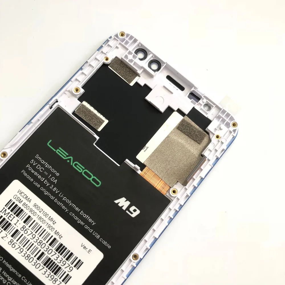 Б/у ЖК-экран + сенсорный экран рамка для Leagoo M9 MT6580A Quad Core 5 &quot18:9 полный 1280*640 номер
