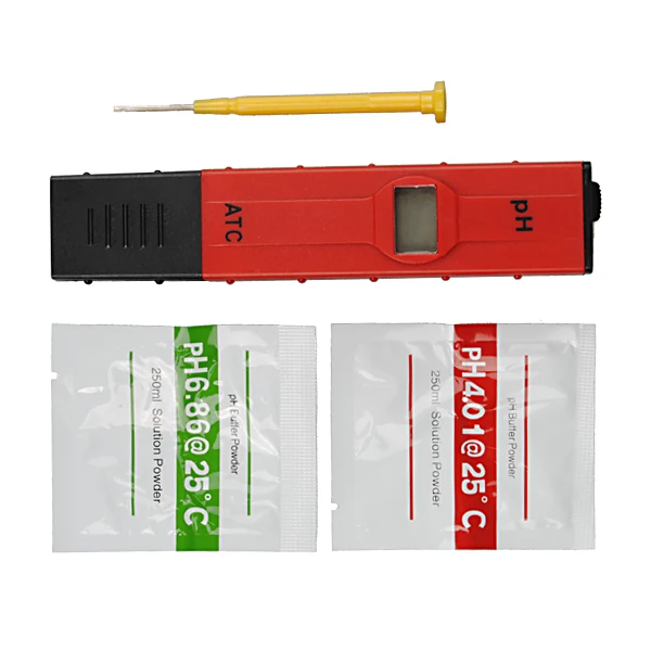 PH-2011 0.00-14.00PH Digital LCD Water PH Meter Test Pen with Screwdriver &amp 2 Buffer Powder for Aquarium Pool Laboratory | Инструменты
