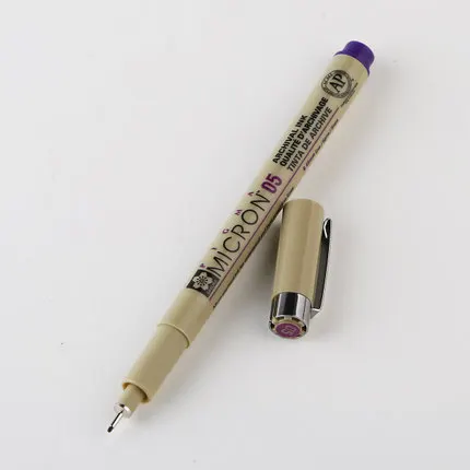Purple 1Pc Набор ручек Sakura Pigma Micron 05 с тонкой линией 0,45 мм для черчения манга 14 цветов на выбор товары для рукоделия - Цвет: Purple 1Pc