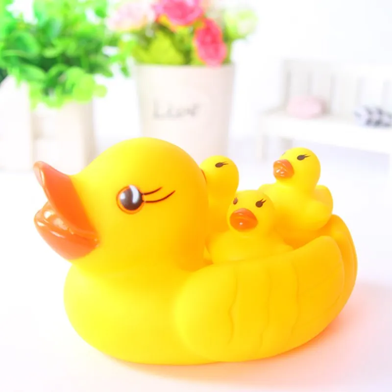 Mummy Baby резиновые Уточки гонки скрипучий семья Ванна игрушка Детские игры игрушки