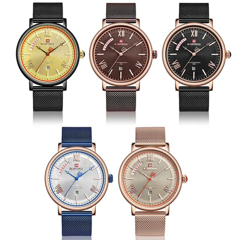 Лучший бренд NAVIFORCE Роскошные мужские часы 2019 модные кварцевые наручные деловые