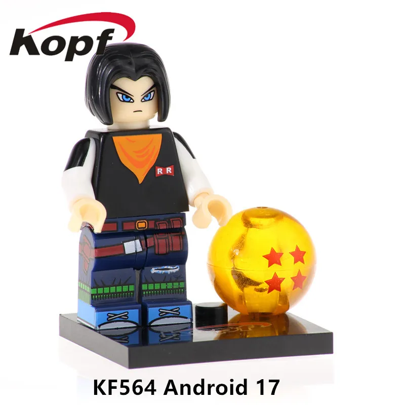 KF564 Without Box KF525 один строительные блоки Сон Гоку Золотой Freze uuub хит Vogeta Dragon Ball Z фигурки Модель кирпичики для детей подарок игрушки - Цвет: KF564 Without Box