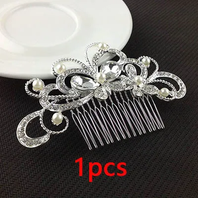 1PCS Style 11 Цветок кристалл заколки для волос популярный свадебный ободок с жемчужинами Стразы шпильки для прически невесты заколки для волос аксессуары для волос для женщин - Цвет: 1PCS Style 11