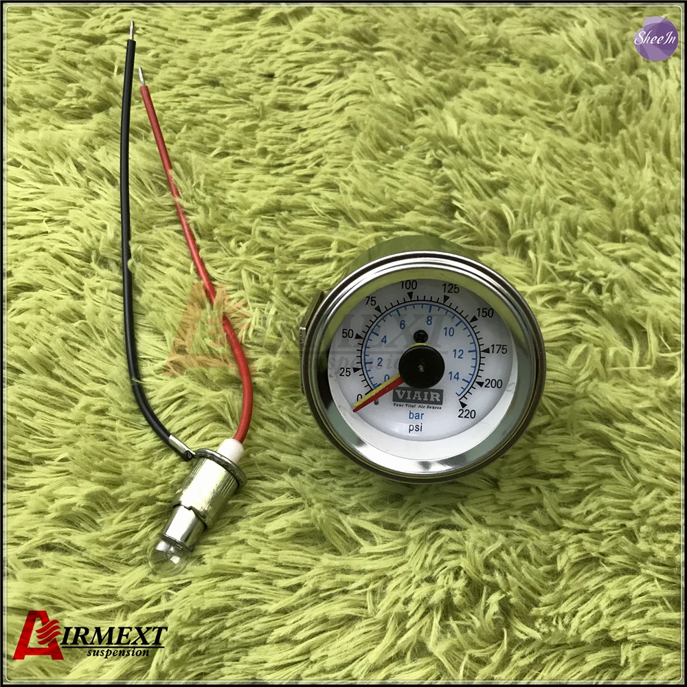 VIAIR двойной указатель двойные иглы 0 220psi барометр с белым лицом пневматическая