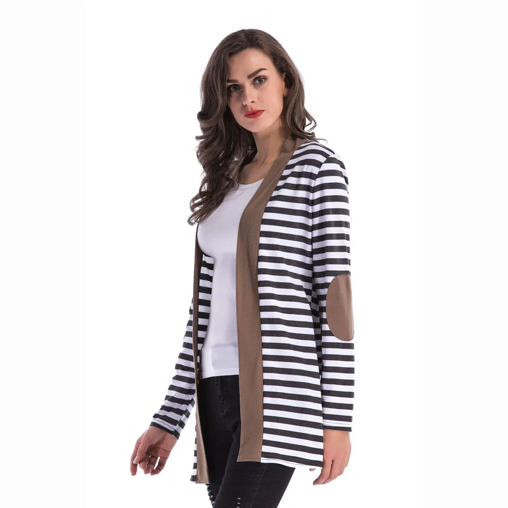 Осень 2018 тонкий Свободный кардиган с длинным рукавом женская верхняя одежда в