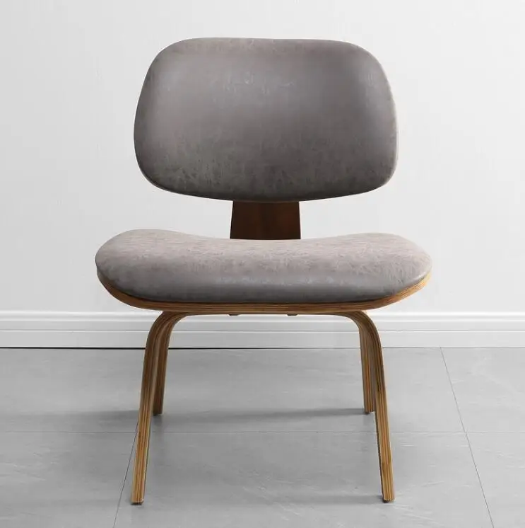 Литой стул среднего века из фанеры с фотостульями и подушкой на спине ореха для