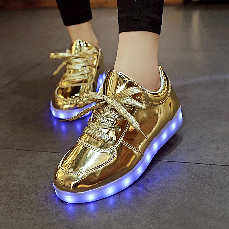 USB Перезаряжаемые Schoenen Мужская повседневная обувь Подсвечиваемые женские
