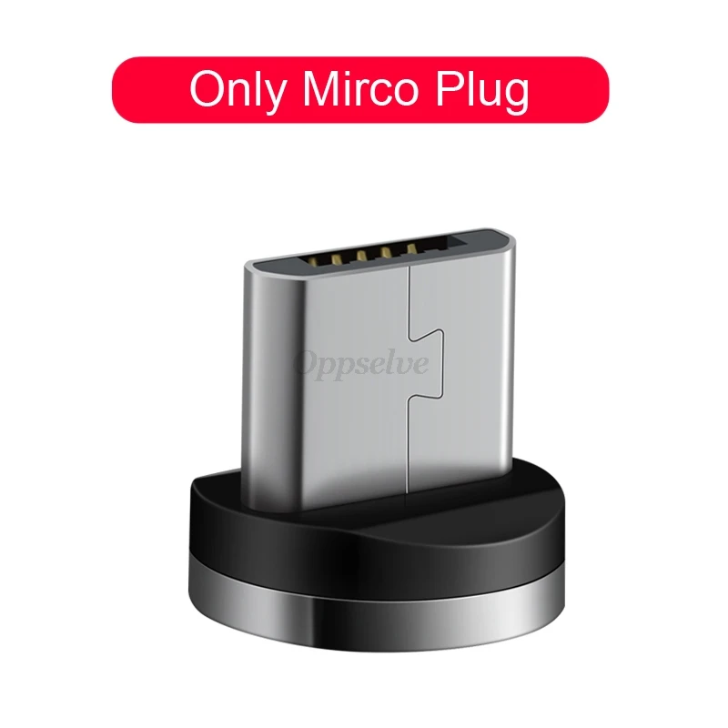 Oppselve Магнитный кабель Micro USB C адаптер для быстрой зарядки телефона Microusb type-C магнитное зарядное устройство type C для iPhone samsung Xiaomi - Цвет: Only Micro Adapter