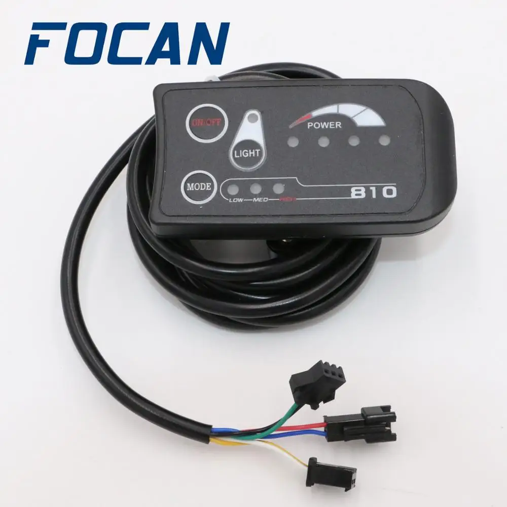 FOCAN 24V 36V 48V 810 светодиодный дисплей для электрического велосипеда и скутера