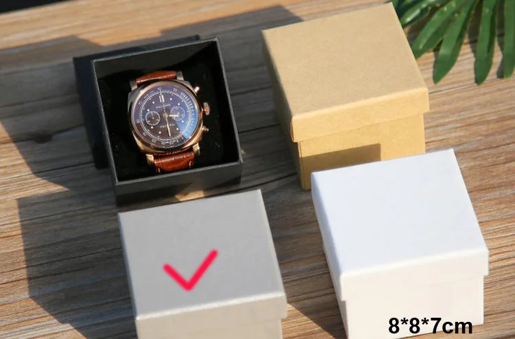 8x8x7cm 100 шт/партия серебряное кольцо коробка 53*53*38 мм Ожерелье бумажные часы в коробке упаковка серебряные ювелирные изделия упаковка - Цвет: 8x8x7cm