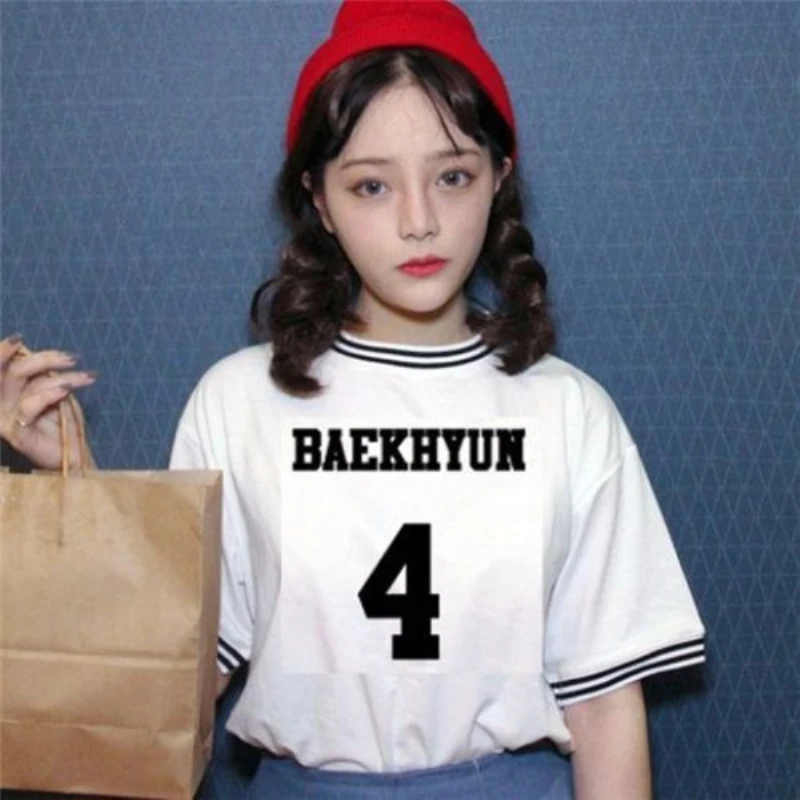 Mainlead EXO Kpop Футболка женская EX'ACT футболка Baekhyun Chanyeol EXO'rDium The Fire|Футболки| |