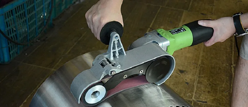 Новинка 220 В ленточные шлифовальные станки из нержавеющей стали шлифовальный