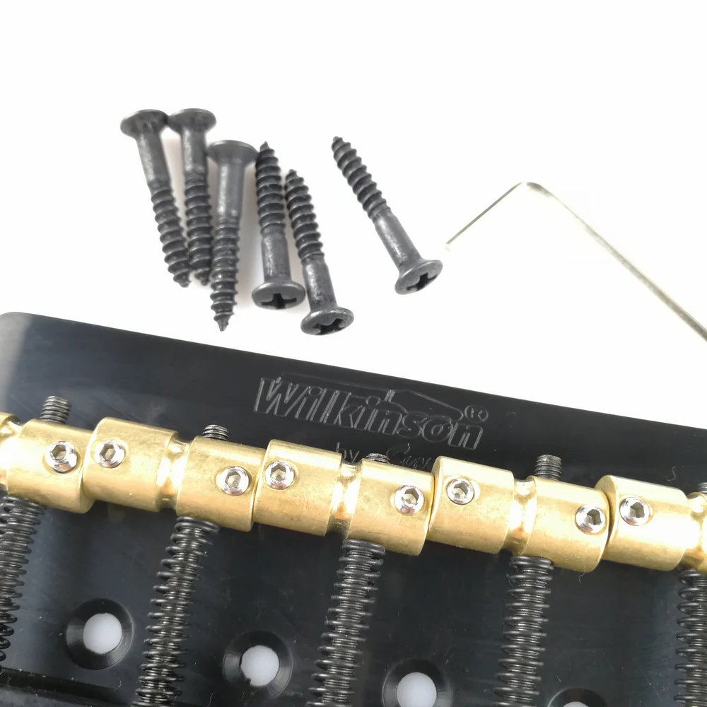 Wilkinson WBBC5 пять 5 струн электрический бас-мост с латунными седлами для прецизионных джазовых басов хром серебристый черный