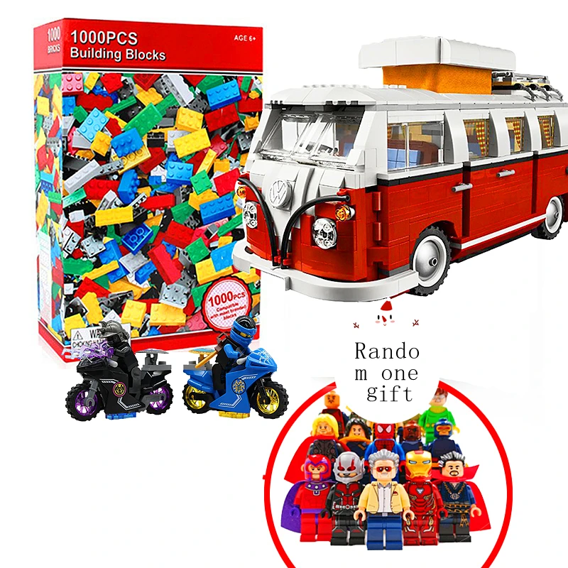 no box Technic Series 10220 1354 шт технологическая Серия Volkswagen T1 camper, машины для моделирования, строительные блоки, игрушки - Цвет: no box