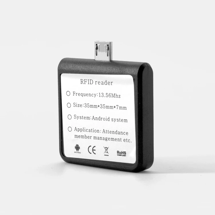 125KHz Mini RFID Reader Mobile Phone EM4100 TK4100 ID Card micro usb Interface Support Android System | Безопасность и защита