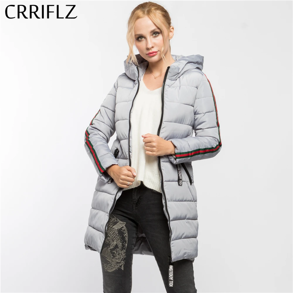 CRRIFLZ Зимняя распродажа Высококачественная теплая зимняя куртка женская парка с