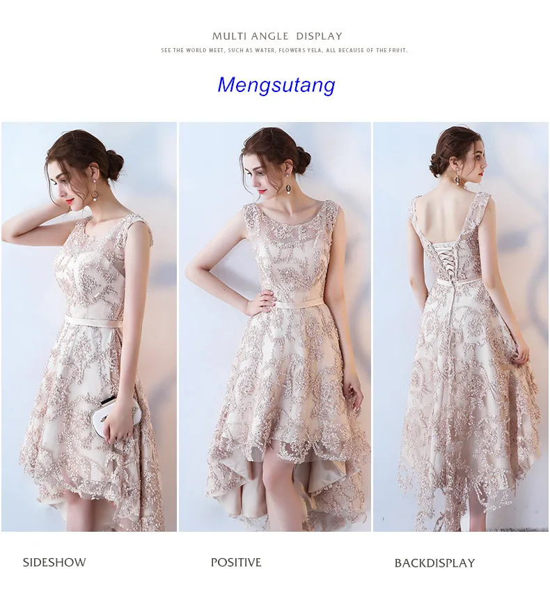 Robe de soiree, о-образный вырез, тонкое, на шнуровке, без рукавов, вечернее платье, короткое спереди, длинное сзади, вечерние платья, платья для выпускного вечера, на заказ