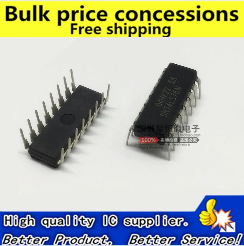 

SN74LS DIP-16 IC JK Тип NEG TRG DUAL 16DIP SN74LS76N SN74LS76AN 100 шт.
