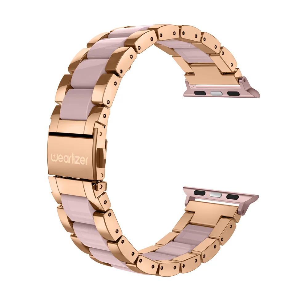 RGold Ремешок Wearlizer для Apple Watch 38 мм 40 мм 42 мм 44 мм iWatch металлический сменный ремешок из нержавеющей стали для Apple Watch Series 5 4 3 2 1 - Цвет ремешка: RGold