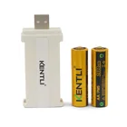 KENTLI 2 шт 1,5 v 2600mWh AA перезаряжаемый литий-полимерный литий-ионный полимерный литиевый аккумулятор + 1 USB AA AAA смарт-зарядное устройство