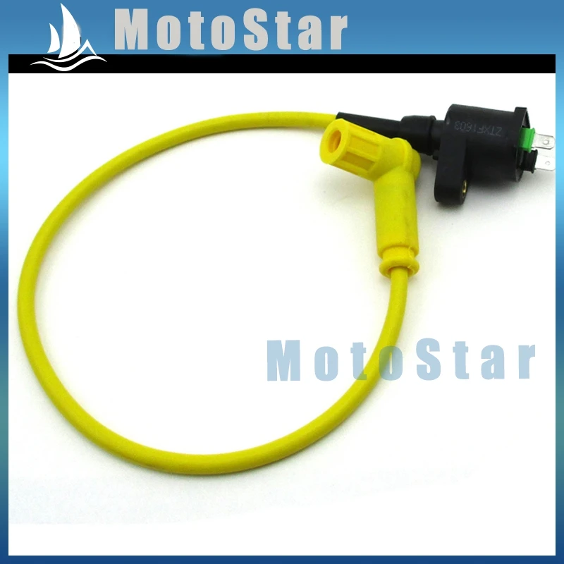 Гоночная желтая Катушка зажигания для Pit Dirt Bike 50cc 90cc 110cc 125cc 140cc 150cc 160cc SSR YCF Pitsterpro