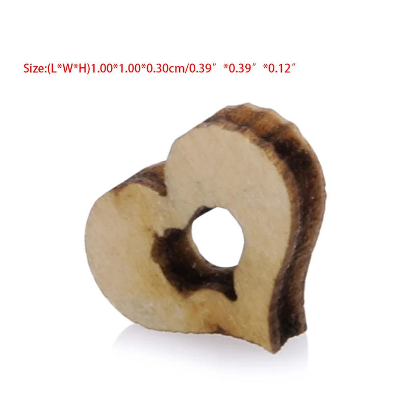 100 шт./упак. пустые деревянные сердца любви свадьбы создание карт художественное