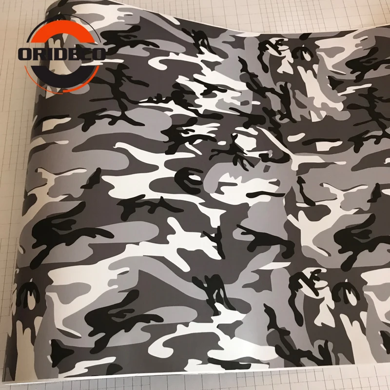 50x100 см ПВХ наклейка с черепами черно белая камуфляжная виниловая пленка для