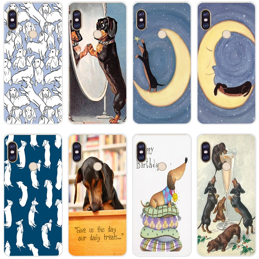 3H черный и коричневый такса Мягкий Силиконовый ТПУ чехол для телефона xiaomi redmi 6 pro 5