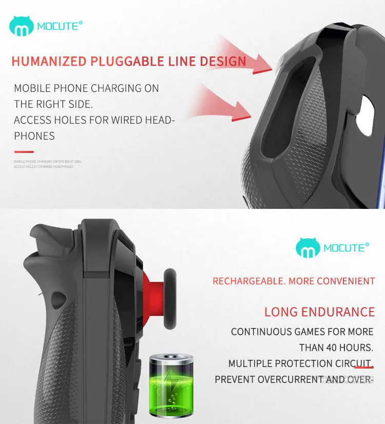 Новый беспроводной Bluetooth геймпад Mocute 058 игровой контроллер телескопический
